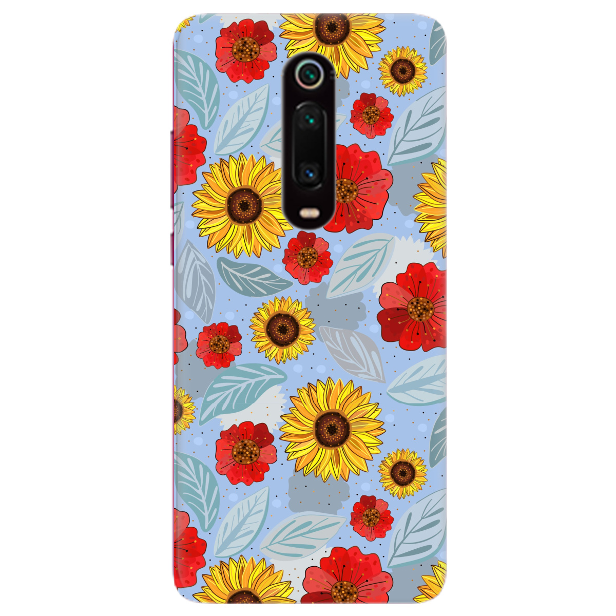 Чохол для Xiaomi Mi 9T Pro Соняшники і маки - фото 1 - Чохли для телефонів