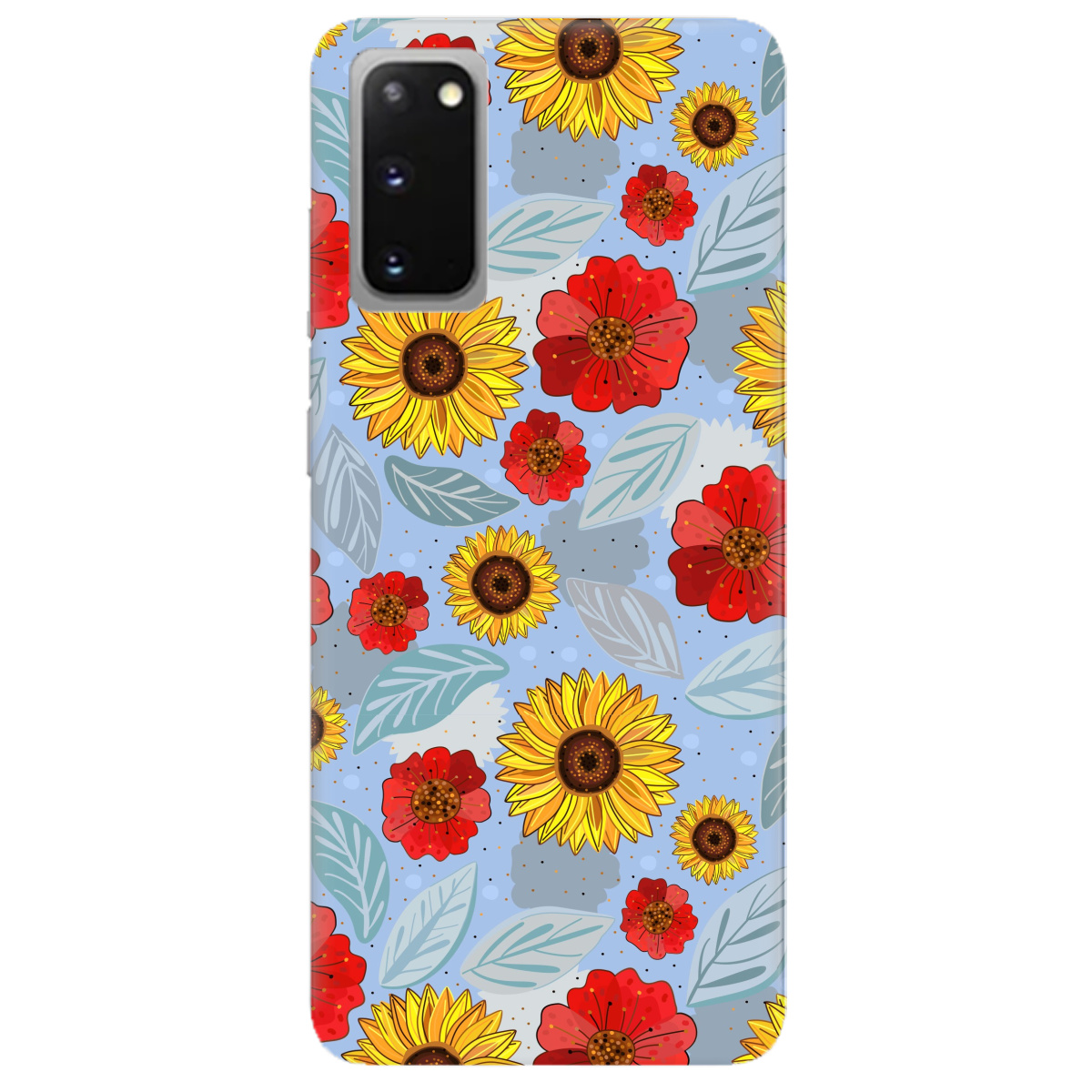 Чехол для Samsung Galaxy S20 Соняшники і маки - фото 1 - Чехлы для телефонов
