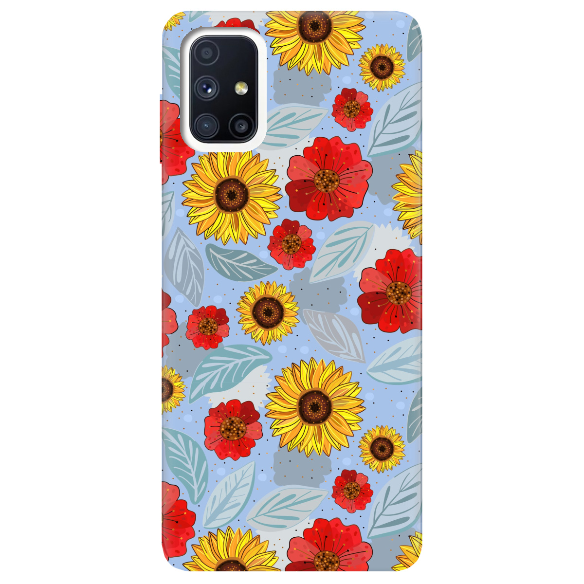 Чехол для Samsung Galaxy M51 Соняшники і маки - фото 1 - Чехлы для телефонов