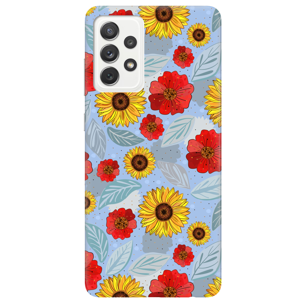 Чехол для Samsung Galaxy A72 Соняшники і маки - фото 1 - Чехлы для телефонов