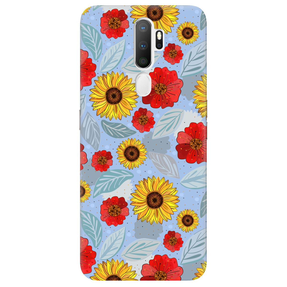Чехол для Oppo A5 2020/A9 2020 Соняшники і маки - фото 1 - Чехлы для телефонов