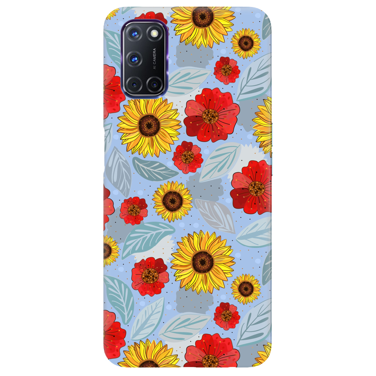 Чехол для Oppo A52/ A72/ A92 Соняшники і маки - фото 1 - Чехлы для телефонов