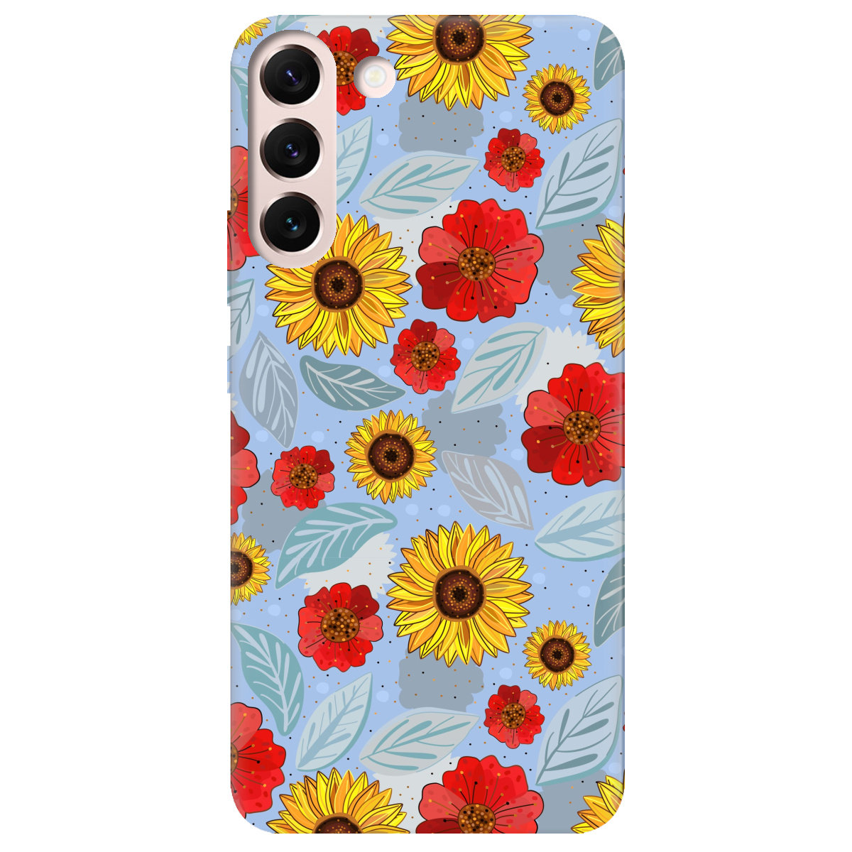 Чохол для Samsung Galaxy S22 Соняшники і маки - фото 1 - Чохли для телефонів