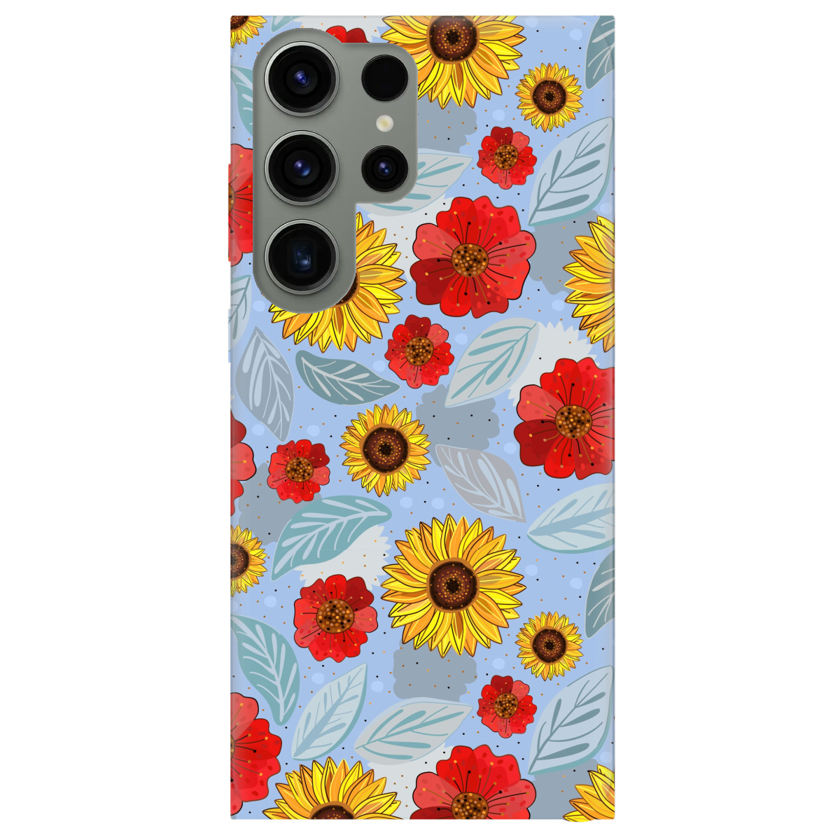 Чехол для Samsung Galaxy S23 Ultra Соняшники і маки - фото 1 - Чехлы для телефонов