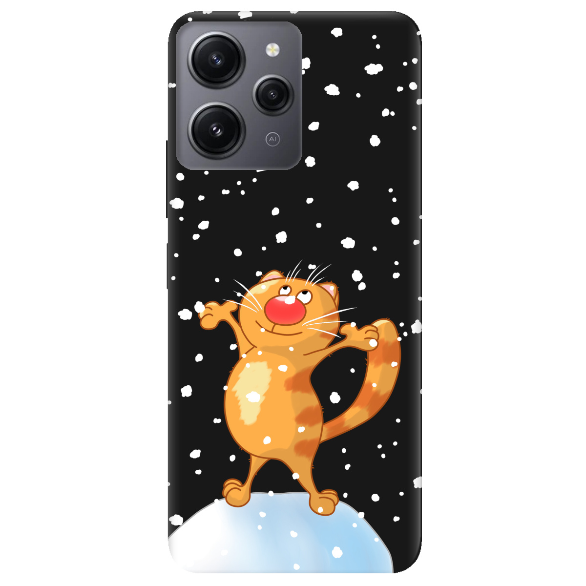 Чохол для Xiaomi Redmi 12 чорний матовий soft touch Be Happy - фото 1 - Чохли для телефонів