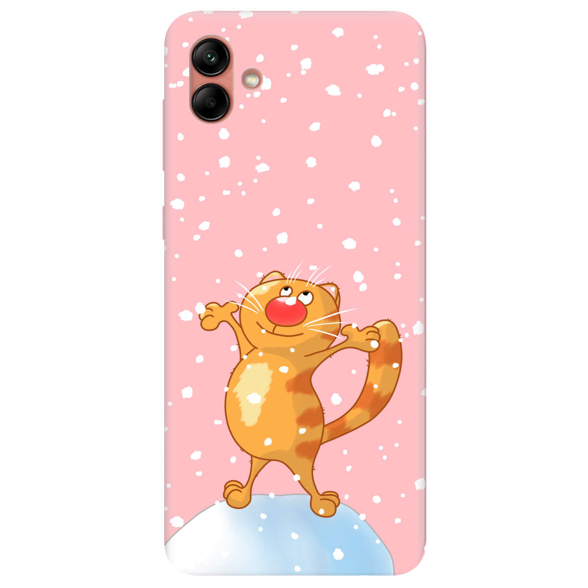 Чехол для Samsung Galaxy A04 нежно-розовый матовый soft touch Be Happy - фото 1 - Чехлы для телефонов