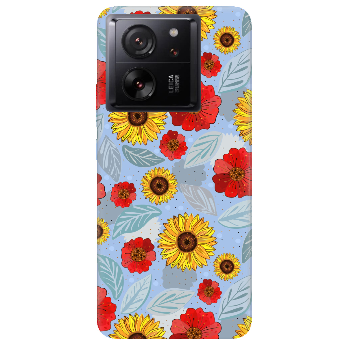 Чохол для Xiaomi 13T Соняшники і маки - фото 1 - Чохли для телефонів