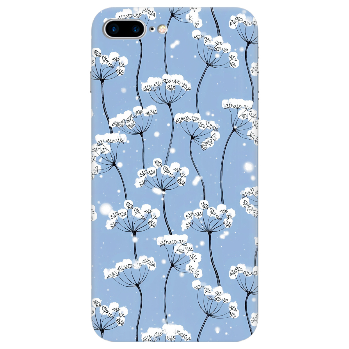 Чехол для Apple iPhone 7 Plus Пухнасті сніжинки - фото 1 - Чехлы для телефонов