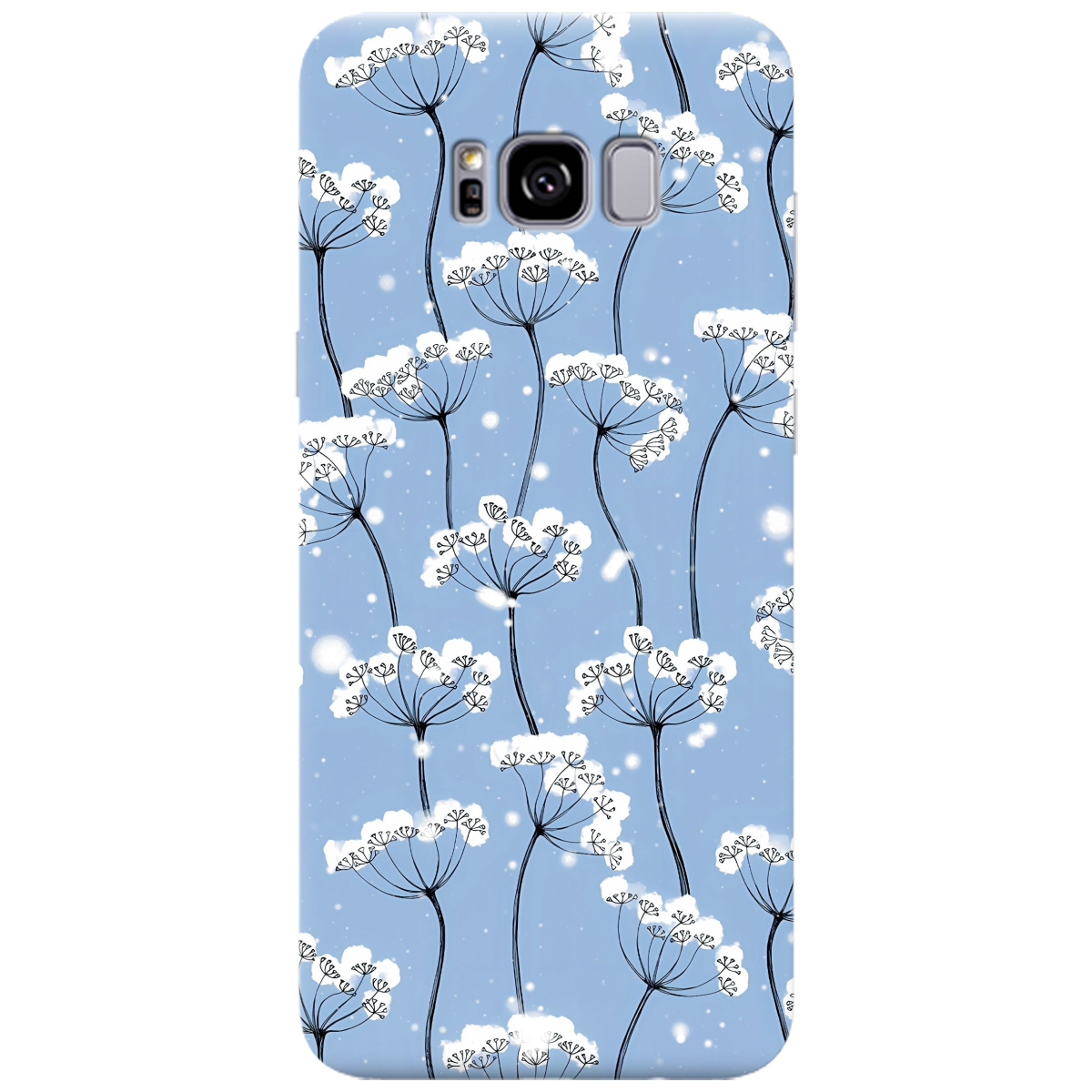 Чохол для Samsung Galaxy S8 Plus Пухнасті сніжинки - фото 1 - Чохли для телефонів
