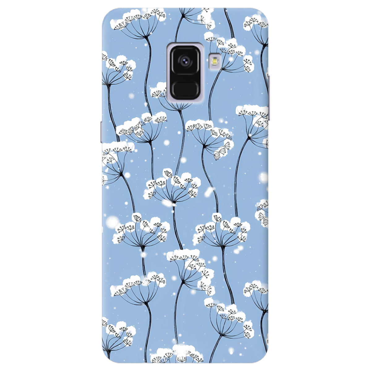 Чехол для Samsung Galaxy A8 Plus 2018 Пухнасті сніжинки - фото 1 Чехол для Samsung Galaxy A8 Plus 2018 Пухнасті сніжинки - фото 1 - Чехлы для телефонов