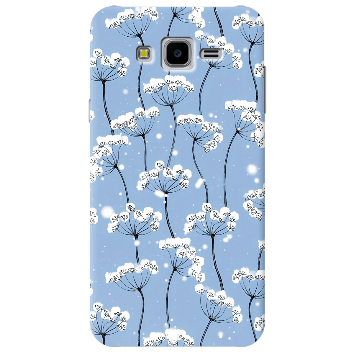 Чехол для Samsung Galaxy J7 Neo J701F / DS Пухнасті сніжинки - фото 1 - Чехлы для телефонов