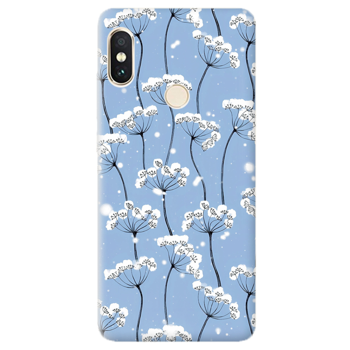 Чохол для Xiaomi Redmi Note 5 Пухнасті сніжинки - фото 1 - Чохли для телефонів