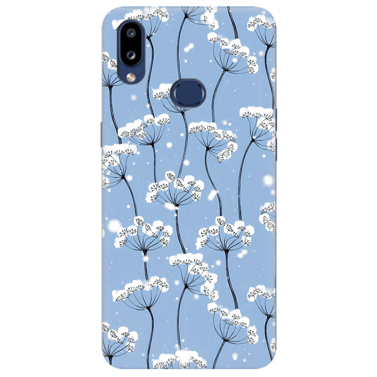 Чохол для Samsung Galaxy A10s Пухнасті сніжинки - фото 1 - Чохли для телефонів