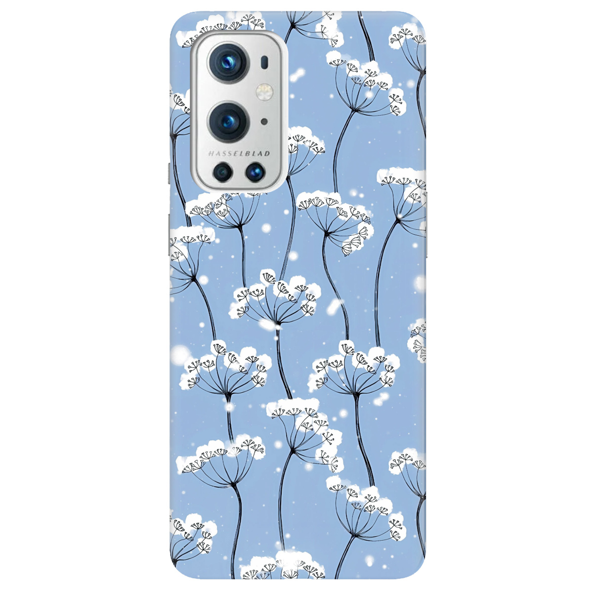 Чохол для OnePlus 9 Pro Пухнасті сніжинки - фото 1 - Чохли для телефонів