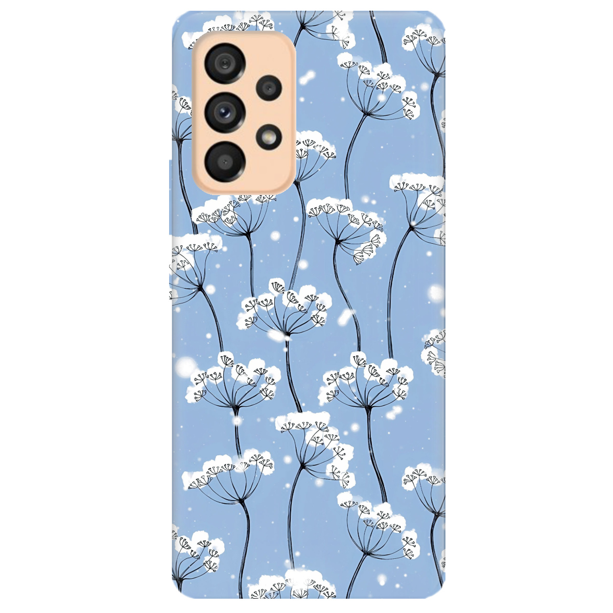 Чехол для Samsung Galaxy A53 Пухнасті сніжинки - фото 1 - Чехлы для телефонов