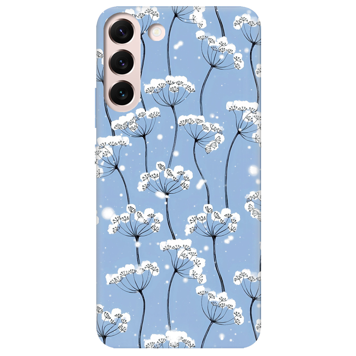 Чохол для Samsung Galaxy S22 Plus Пухнасті сніжинки - фото 1 - Чохли для телефонів