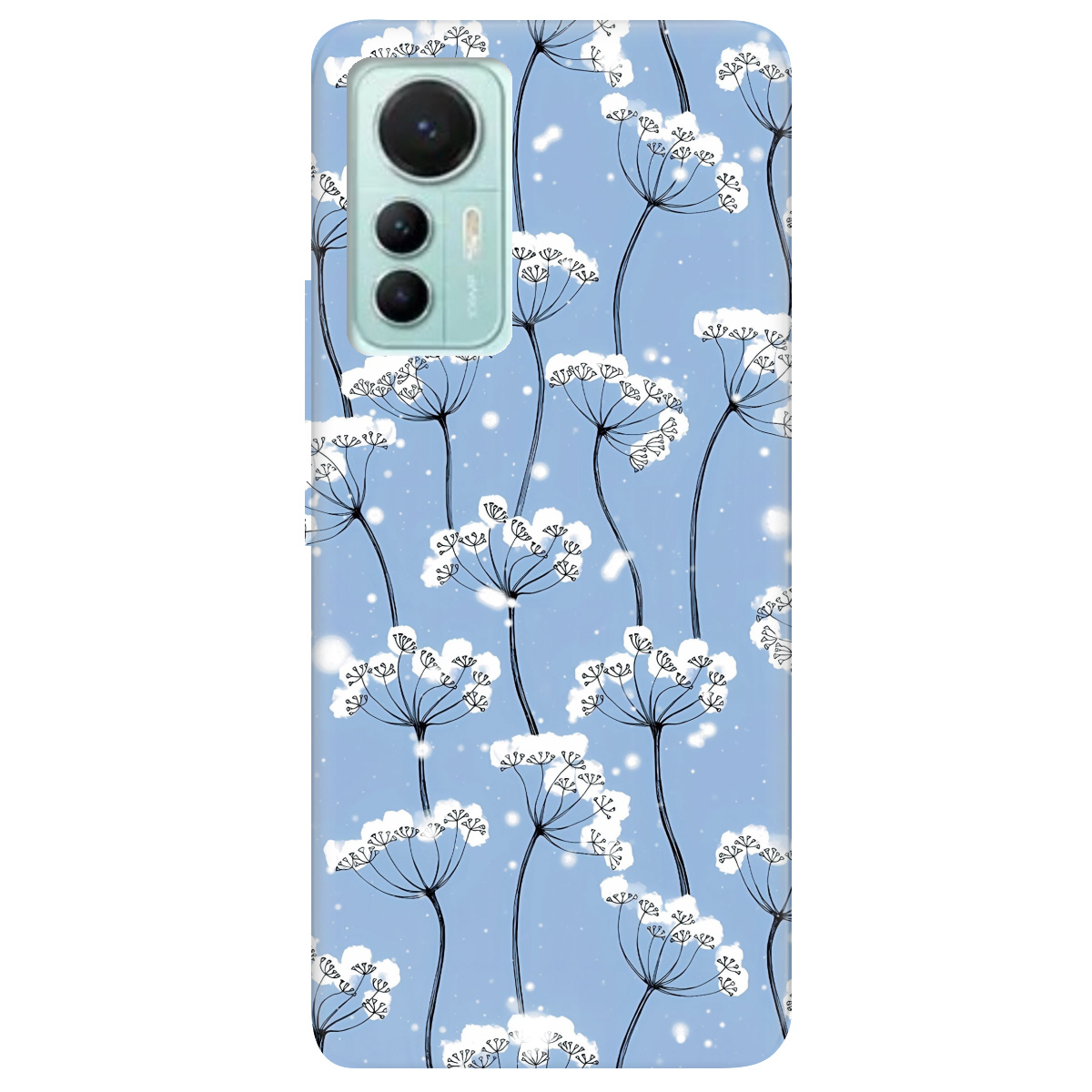 Чехол для Xiaomi 12 Lite Пухнасті сніжинки - фото 1 - Чехлы для телефонов