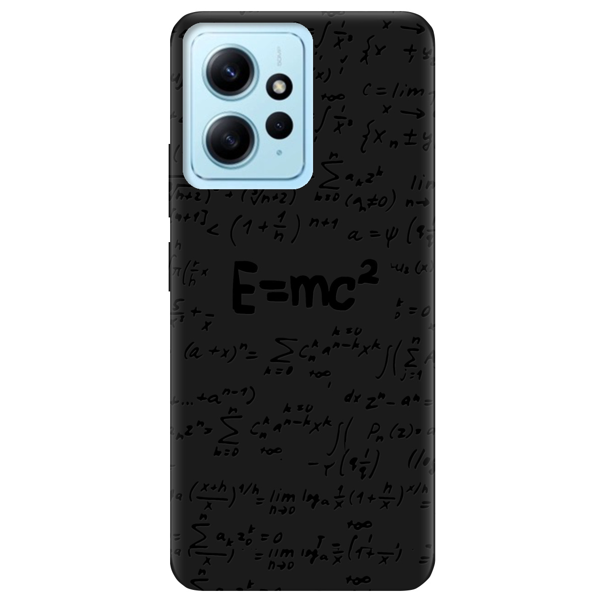 Чехол для Xiaomi Redmi Note 12 4G черный матовый soft touch Black Einstein - фото 1 - Чехлы для телефонов