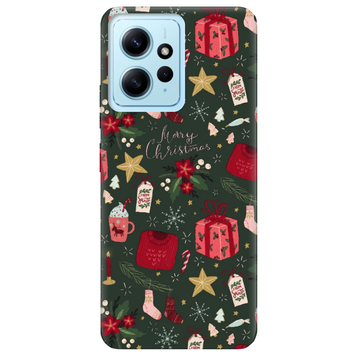 Чехол для Xiaomi Redmi Note 12 4G Merry christmas - фото 1 - Чехлы для телефонов