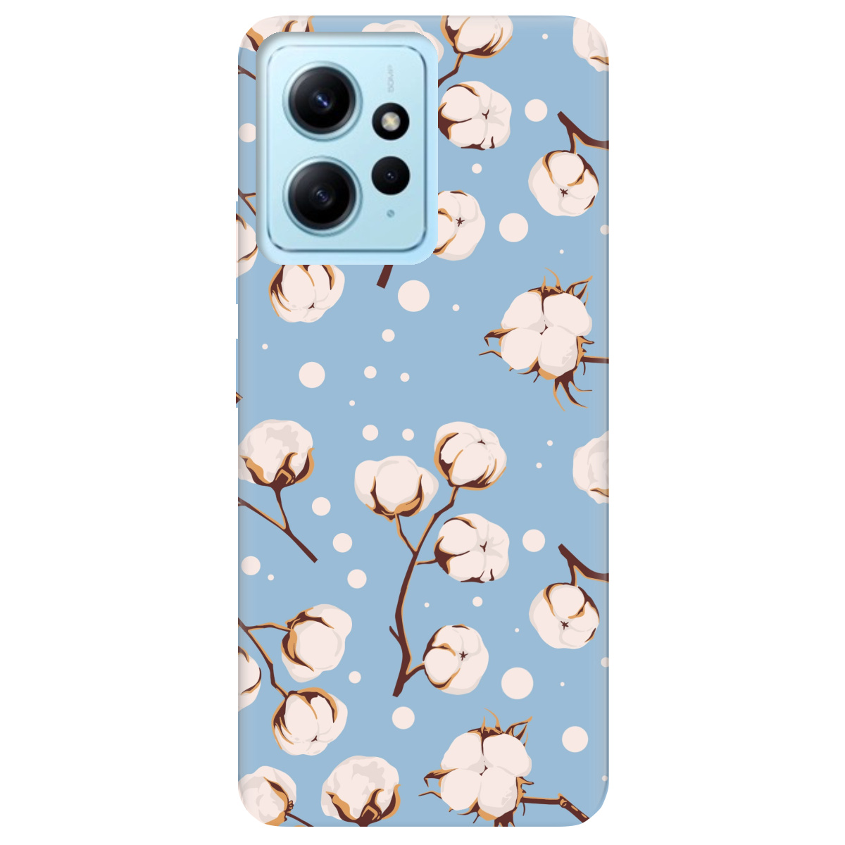 Чехол для Xiaomi Redmi Note 12 4G Квітка бавовни - фото 1 Чехол для Xiaomi Redmi Note 12 4G Квітка бавовни - фото 1 - Чехлы для телефонов