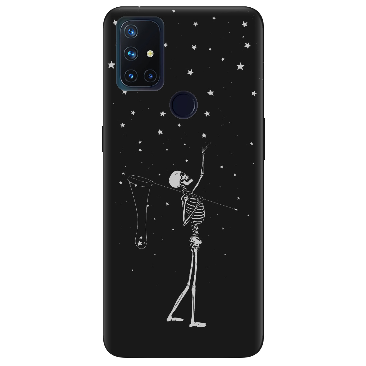 Чохол для OnePlus Nord N10 5G чорний матовий soft touch Stars night - фото 1 - Чохли для телефонів