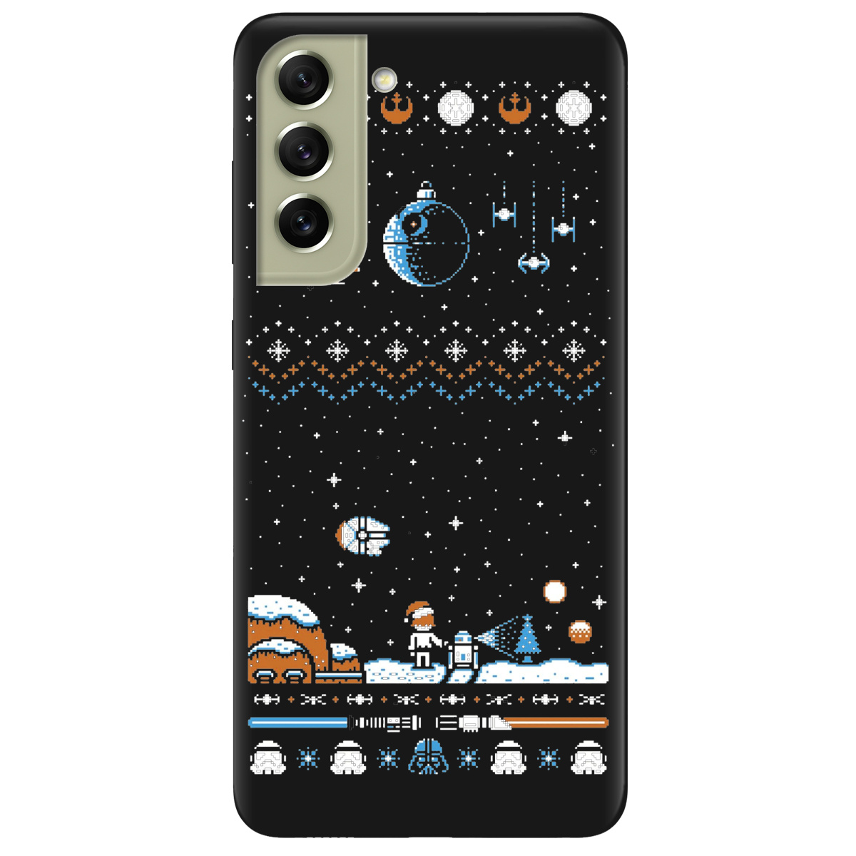 Чохол для Samsung Galaxy S21 FE чорний матовий soft touch Star wars - фото 1 - Чохли для телефонів