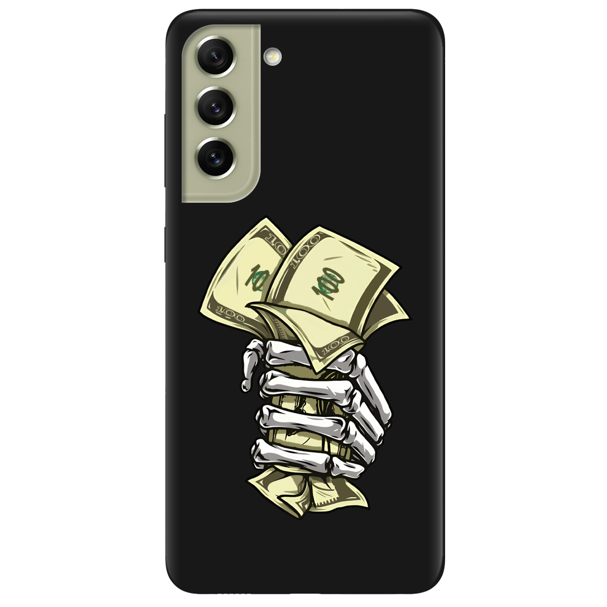 Чохол для Samsung Galaxy S21 FE чорний матовий soft touch Загашник - фото 1 - Чохли для телефонів