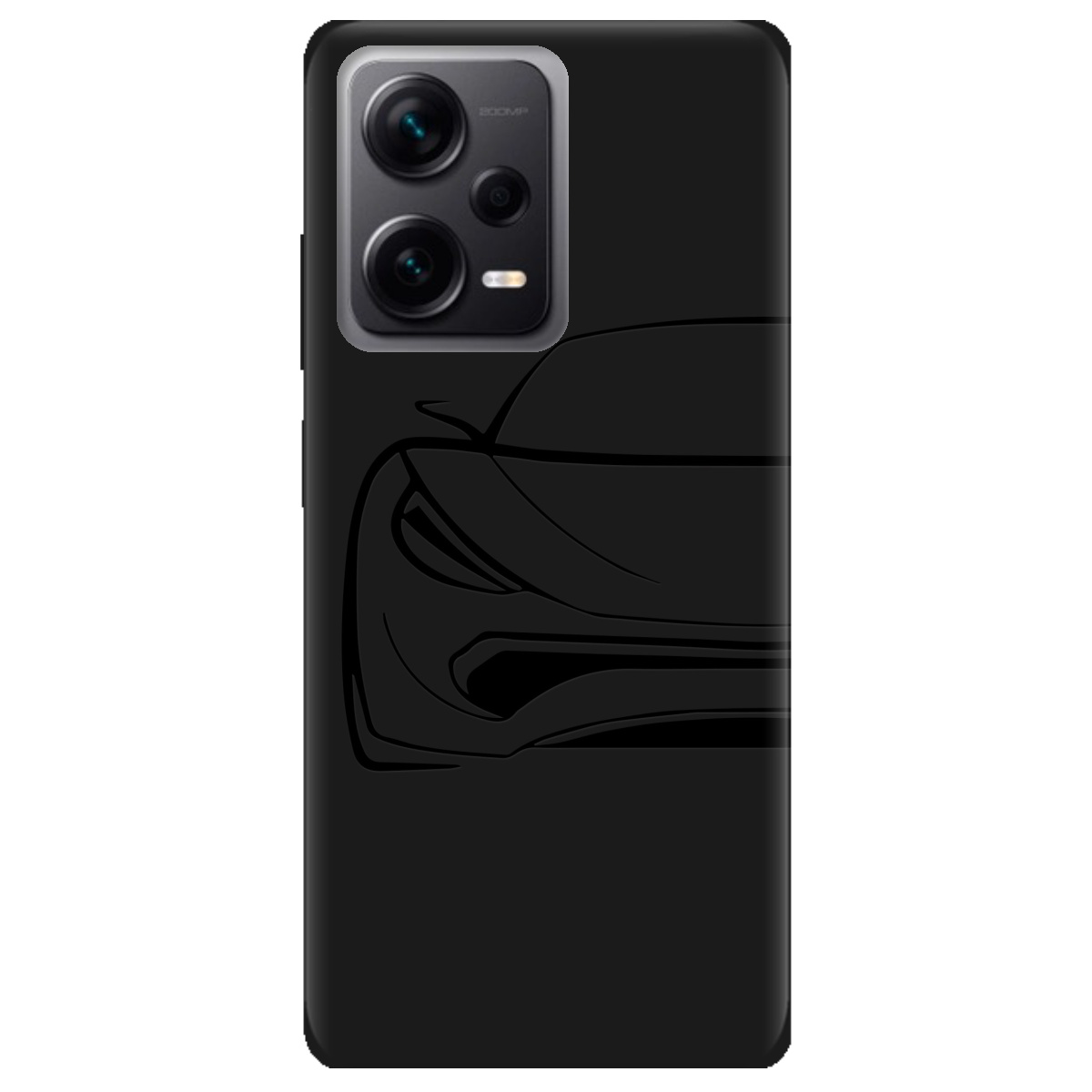 Чехол для Xiaomi Redmi Note 12 Pro + 5G черный матовый soft touch Sport Car - фото 1 - Чехлы для телефонов