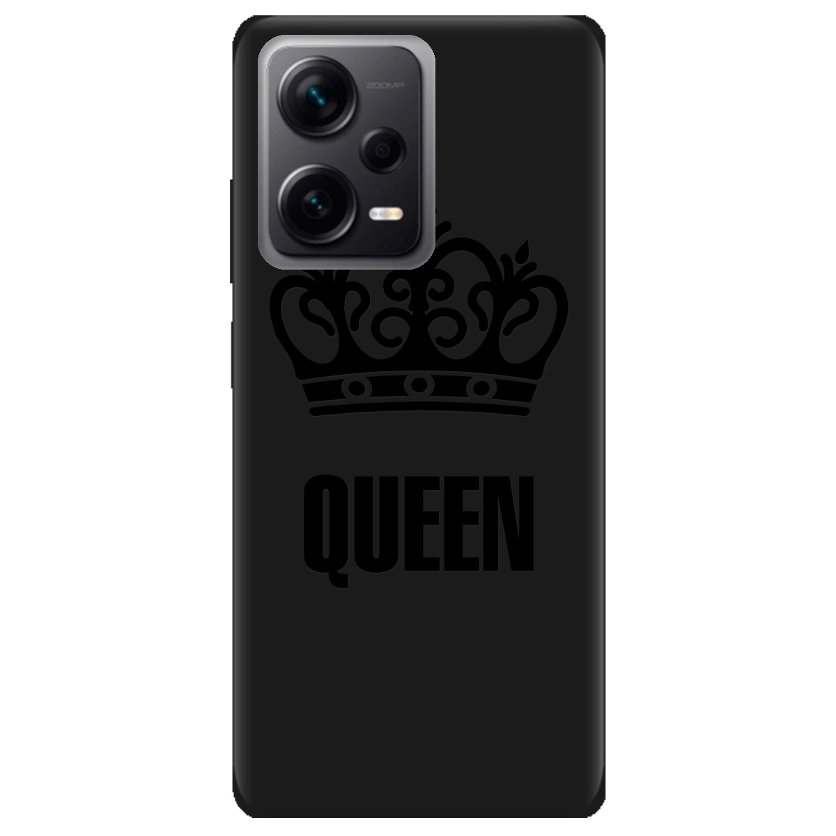 Чохол для Xiaomi Redmi Note 12 Pro + 5G чорний матовий soft touch Queen - фото 1 - Чохли для телефонів
