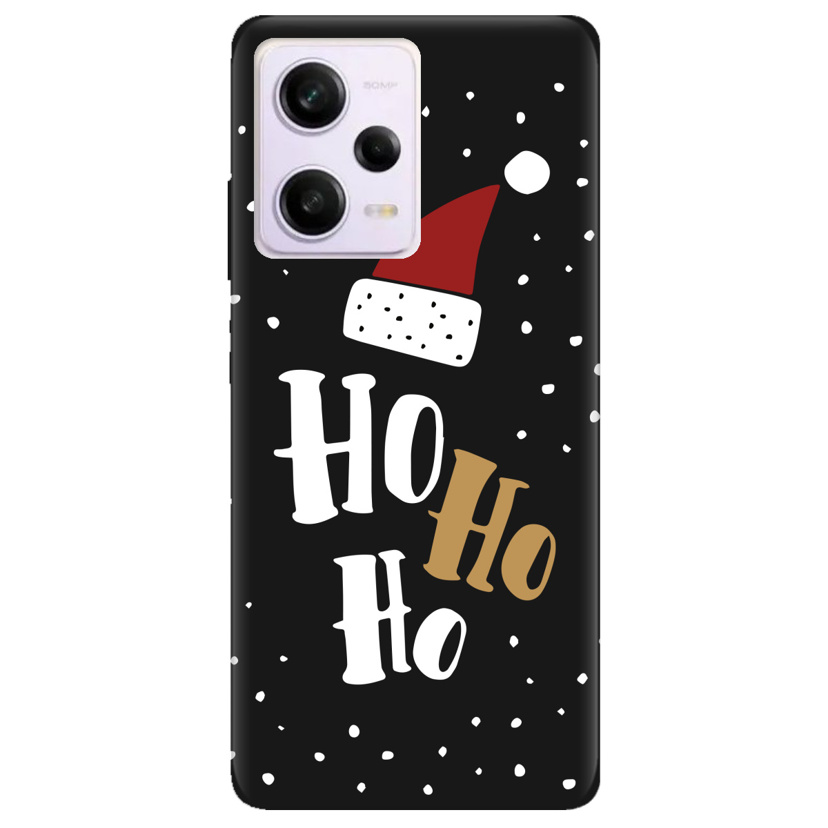 Чохол для Xiaomi Redmi Note 12 Pro 5G чорний матовий soft touch Ho-ho-ho - фото 1 - Чохли для телефонів