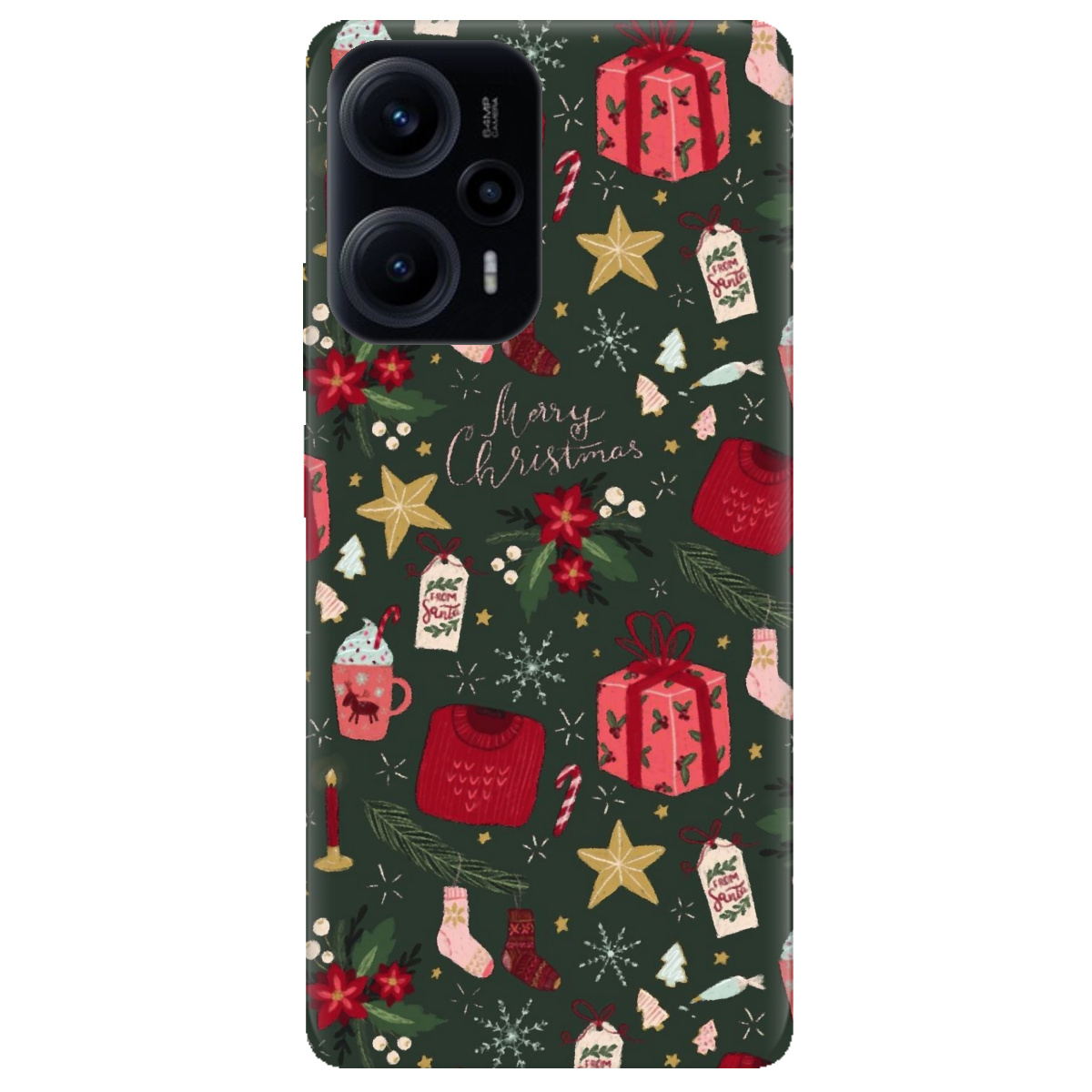 Чехол для Xiaomi Poco F5 Merry christmas - фото 1 Чехол для Xiaomi Poco F5 Merry christmas - фото 1 - Чехлы для телефонов
