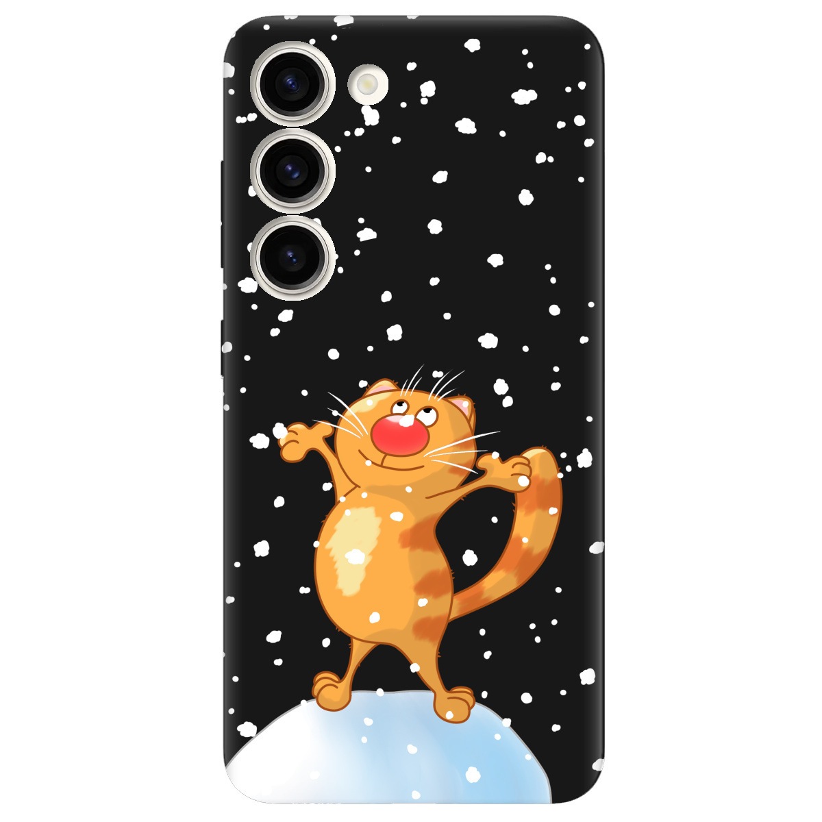 Чохол для Samsung Galaxy S23 Plus чорний матовий soft touch Be Happy - фото 1 - Чохли для телефонів