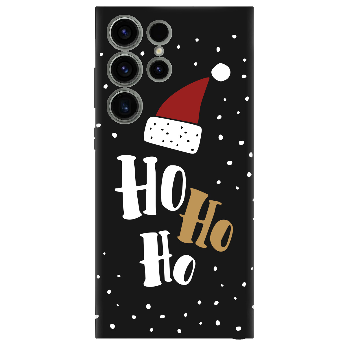 Чехол для Samsung Galaxy S23 Ultra черный матовый soft touch Ho-ho-ho - фото 1 - Чехлы для телефонов