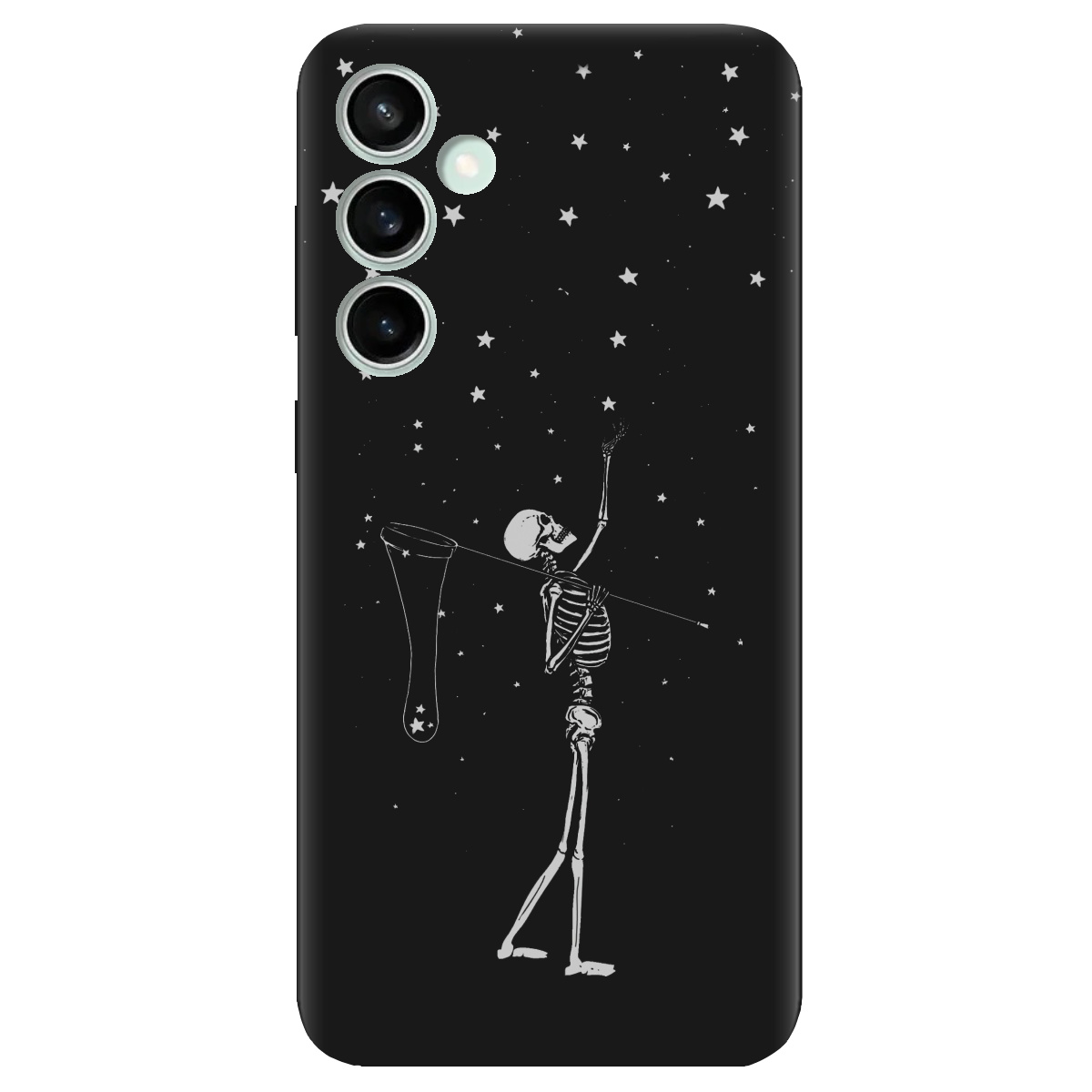 Чехол для Samsung Galaxy S23 FE черный матовый soft touch Stars night - фото 1 - Чехлы для телефонов