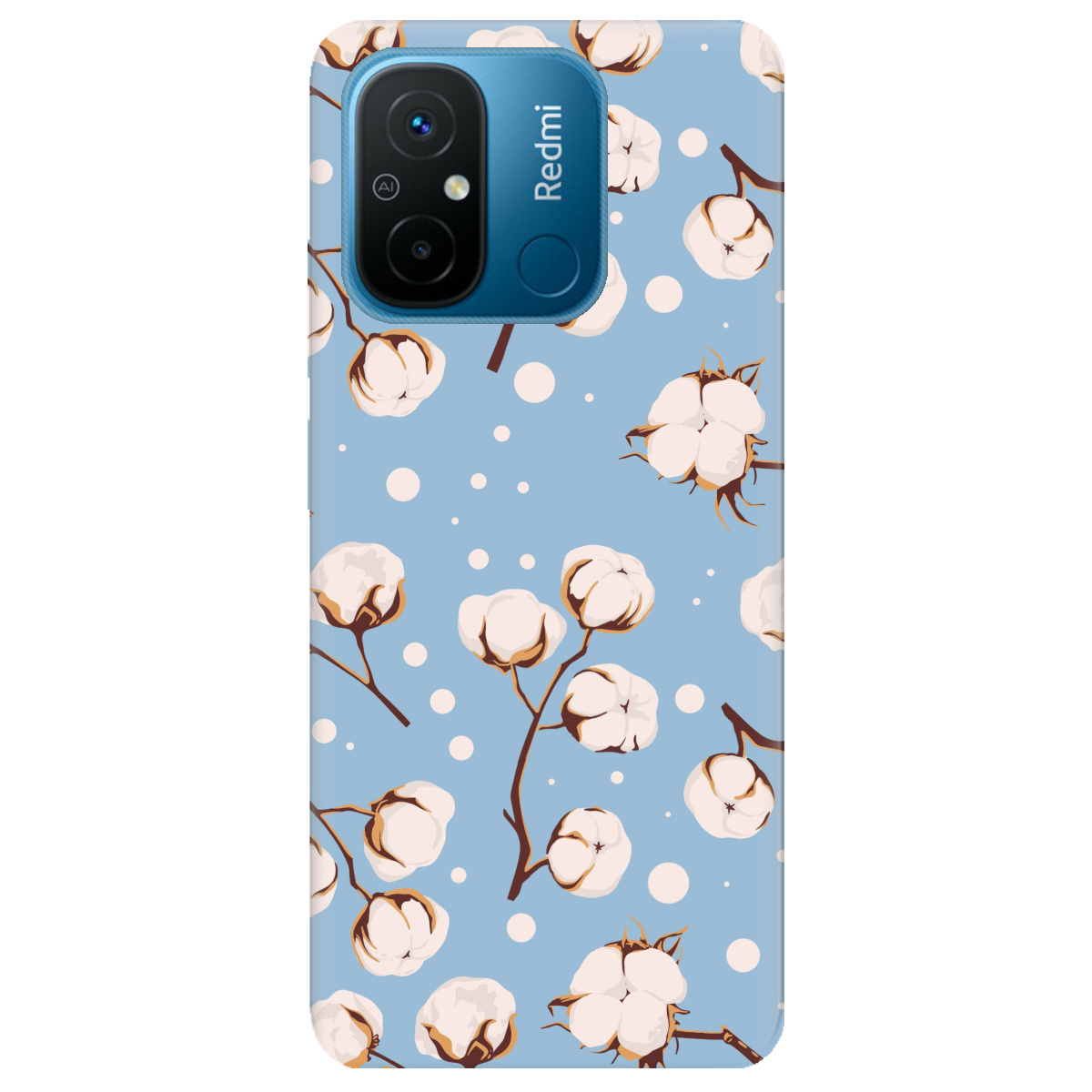 Чехол для Xiaomi Redmi 12C Квітка бавовни - фото 1 Чехол для Xiaomi Redmi 12C Квітка бавовни - фото 1 - Чехлы для телефонов
