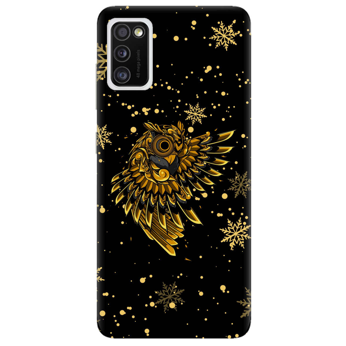 Чехол для Samsung Galaxy A41 Gold sova - фото 1 - Чехлы для телефонов