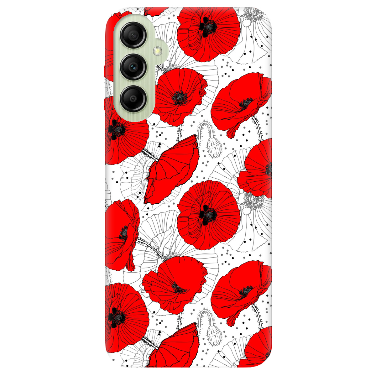 Чохол для Samsung Galaxy A14 Red flower - фото 1 - Чохли для телефонів