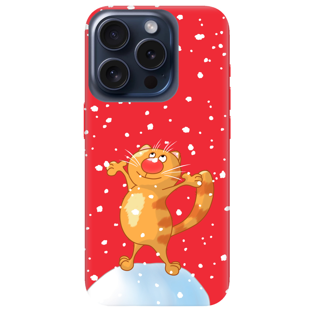 Чохол для Apple iPhone 15 Pro Max яскраво-червоний матовий soft touch Be Happy - фото 1 - Чохли для телефонів