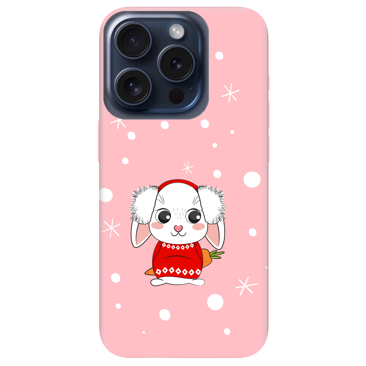 Чохол для Apple iPhone 15 Pro Max ніжно-рожевий матовий soft touch My bunny - фото 1 - Чохли для телефонів