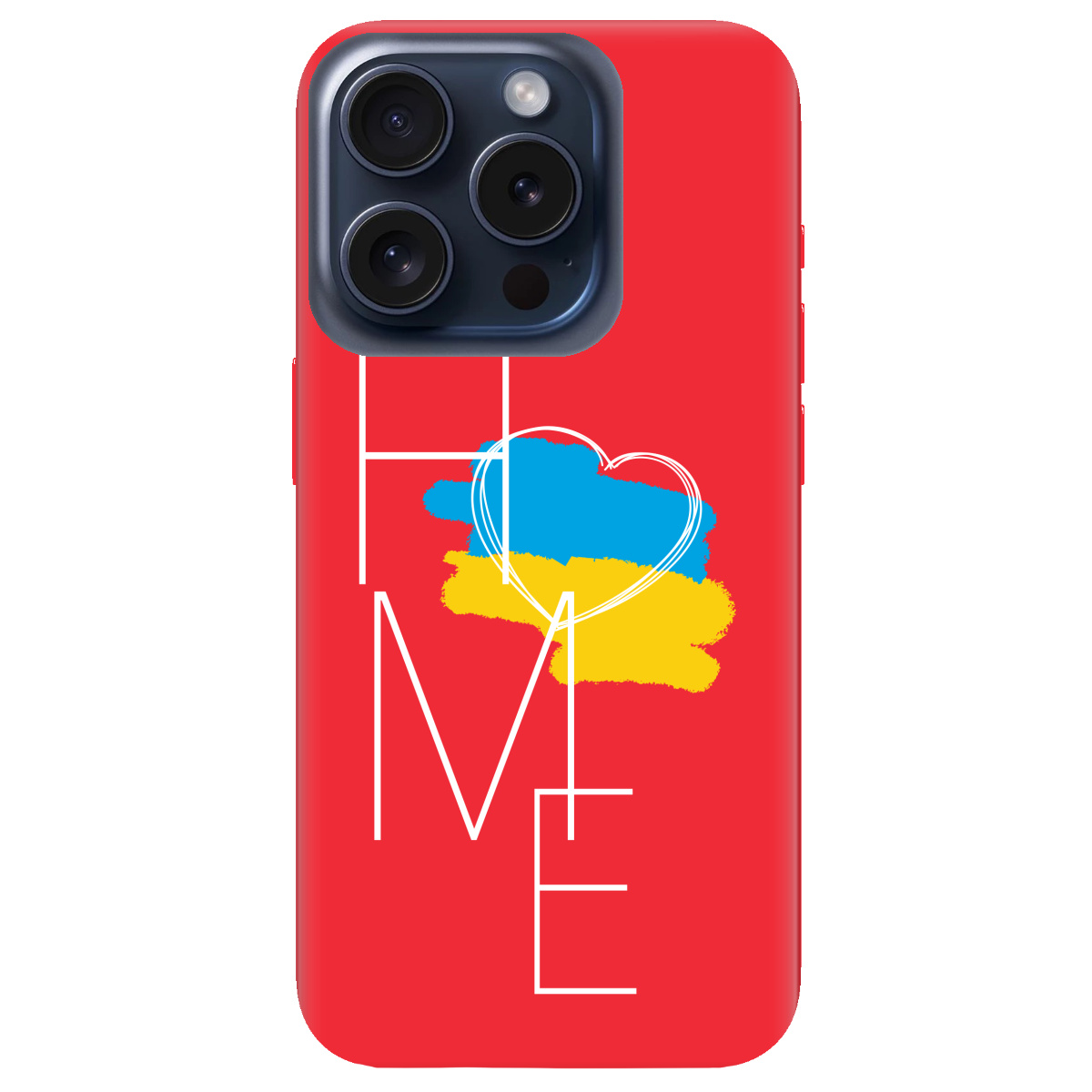 Чехол для Apple iPhone 15 Pro ярко-красный матовый soft touch Дім - фото 1 - Чехлы для телефонов