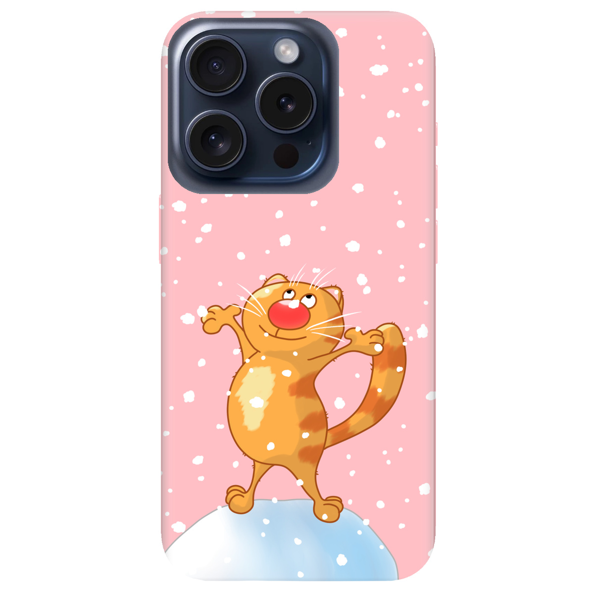 Чехол для Apple iPhone 15 Pro нежно-розовый матовый soft touch Be Happy - фото 1 - Чехлы для телефонов