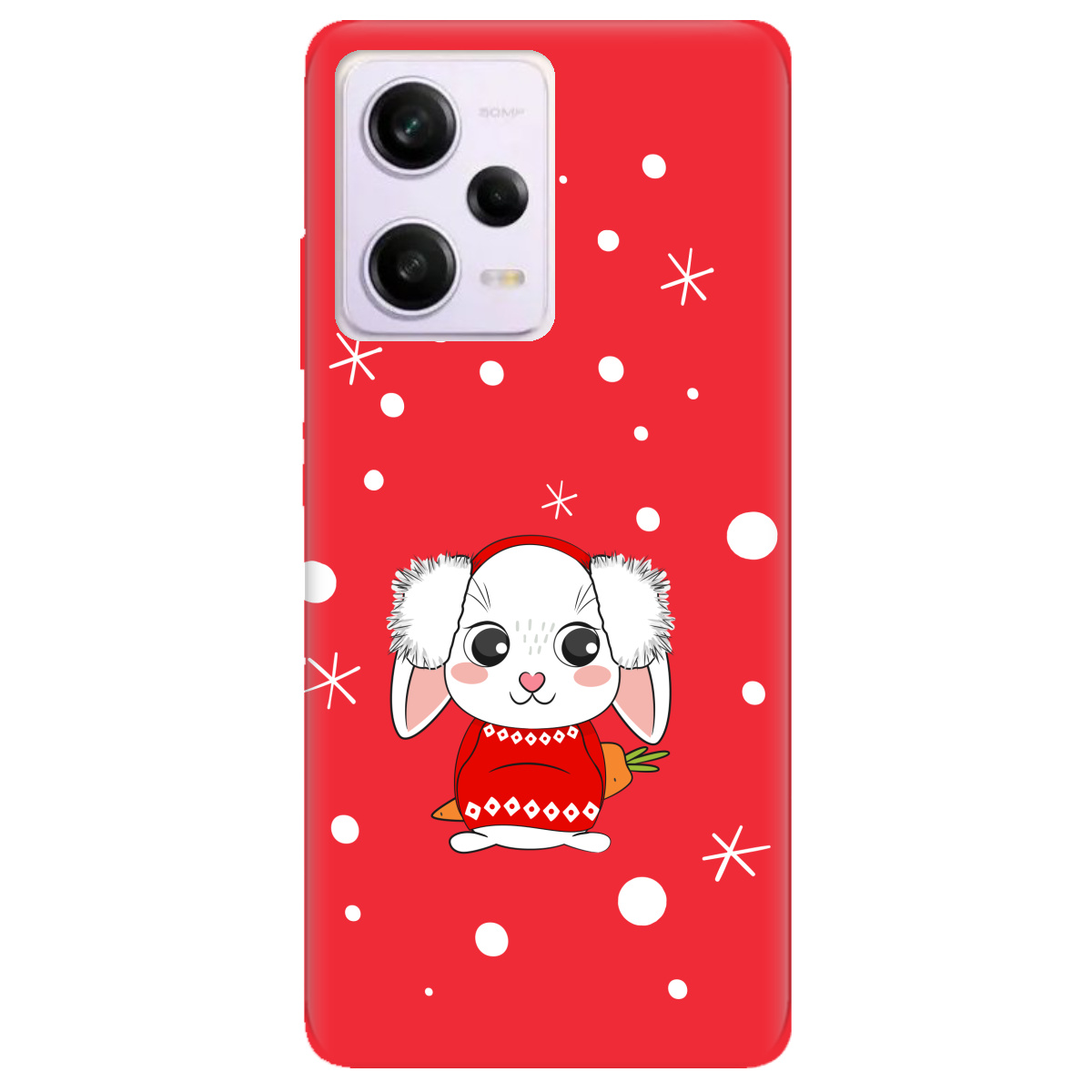 Чохол для Xiaomi Poco X5 Pro 5G яскраво-червоний матовий soft touch My bunny - фото 1 Чохол для Xiaomi Poco X5 Pro 5G яскраво-червоний матовий soft touch My bunny - фото 1 - Чохли для телефонів