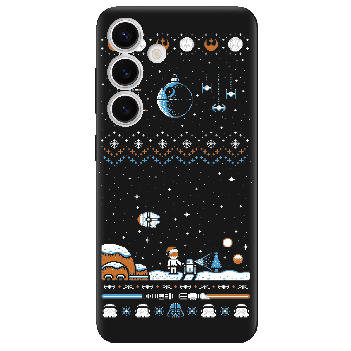 Чехол для Samsung Galaxy S24 черный матовый soft touch Star wars - фото 1 - Чехлы для телефонов