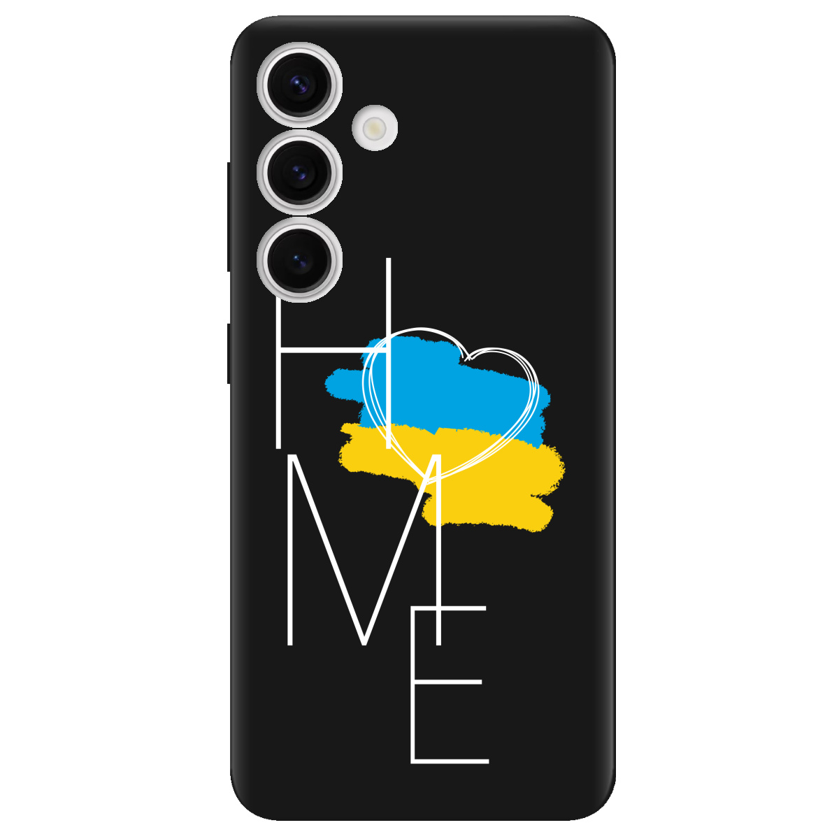 Чохол для Samsung Galaxy S24 чорний матовий soft touch Дім - фото 1 - Чохли для телефонів