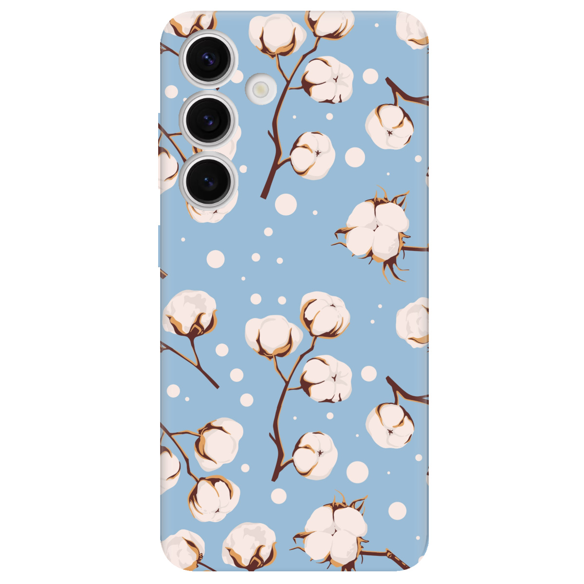 Чехол для Samsung Galaxy S24 Квітка бавовни - фото 1 - Чехлы для телефонов