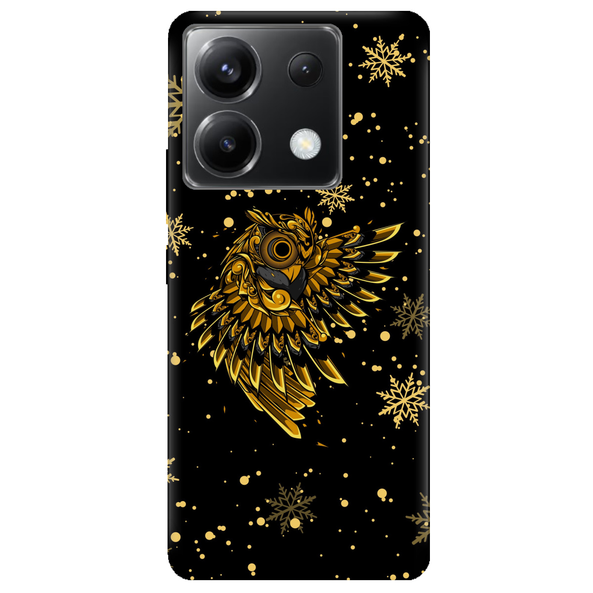 Чехол для Xiaomi Poco X6 Gold sova - фото 1 Чехол для Xiaomi Poco X6 Gold sova - фото 1 - Чехлы для телефонов