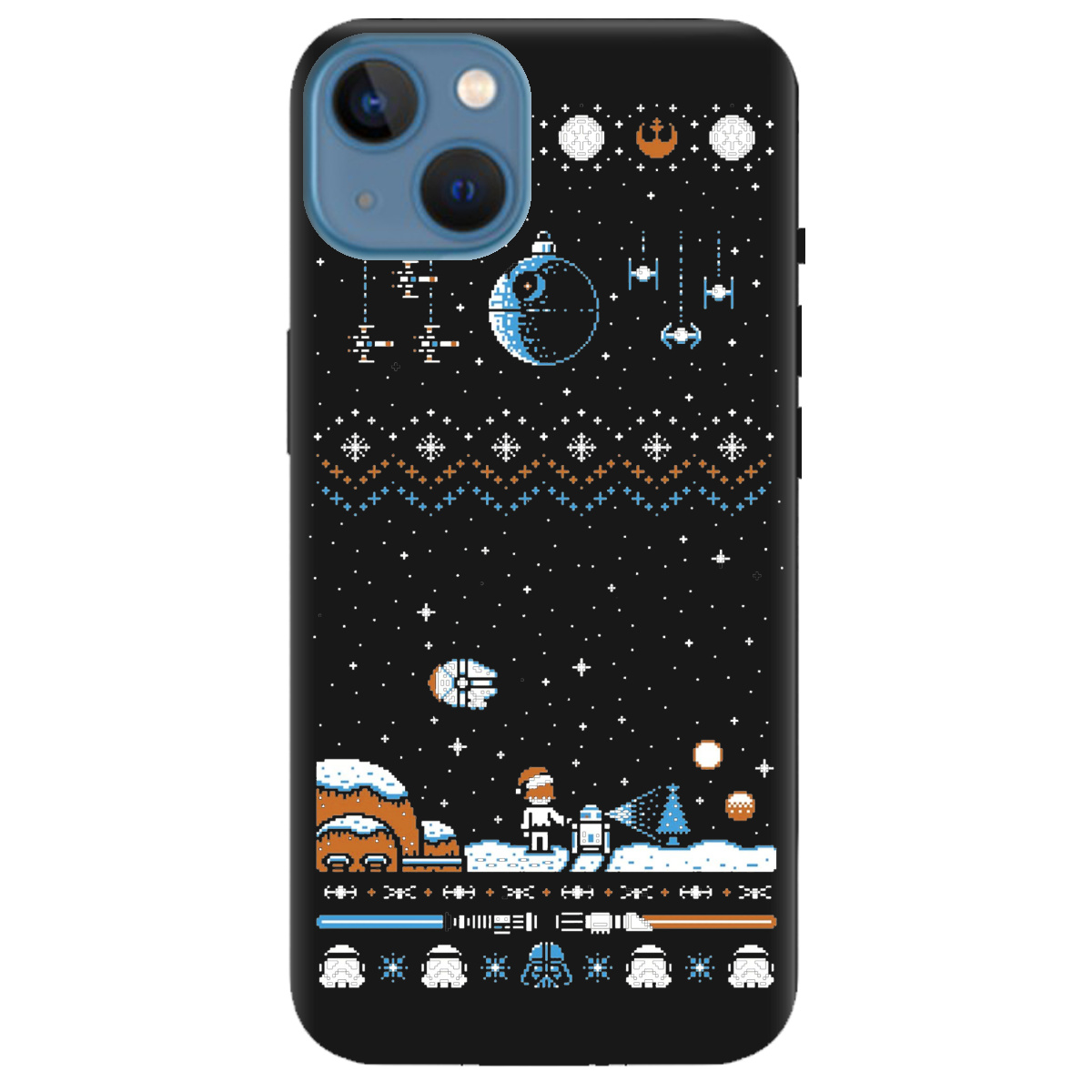 Чехол для Apple iPhone 13 черный матовый soft touch Star wars - фото 1 - Чехлы для телефонов