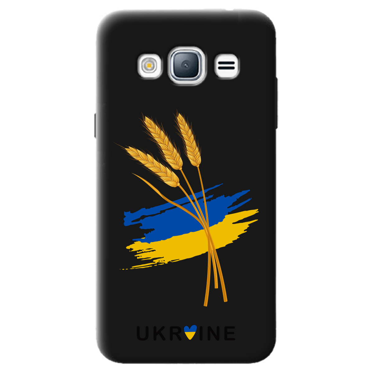 Чехол для Samsung Galaxy J3 2016 черный матовый soft touch Spikelets - фото 1 - Чехлы для телефонов