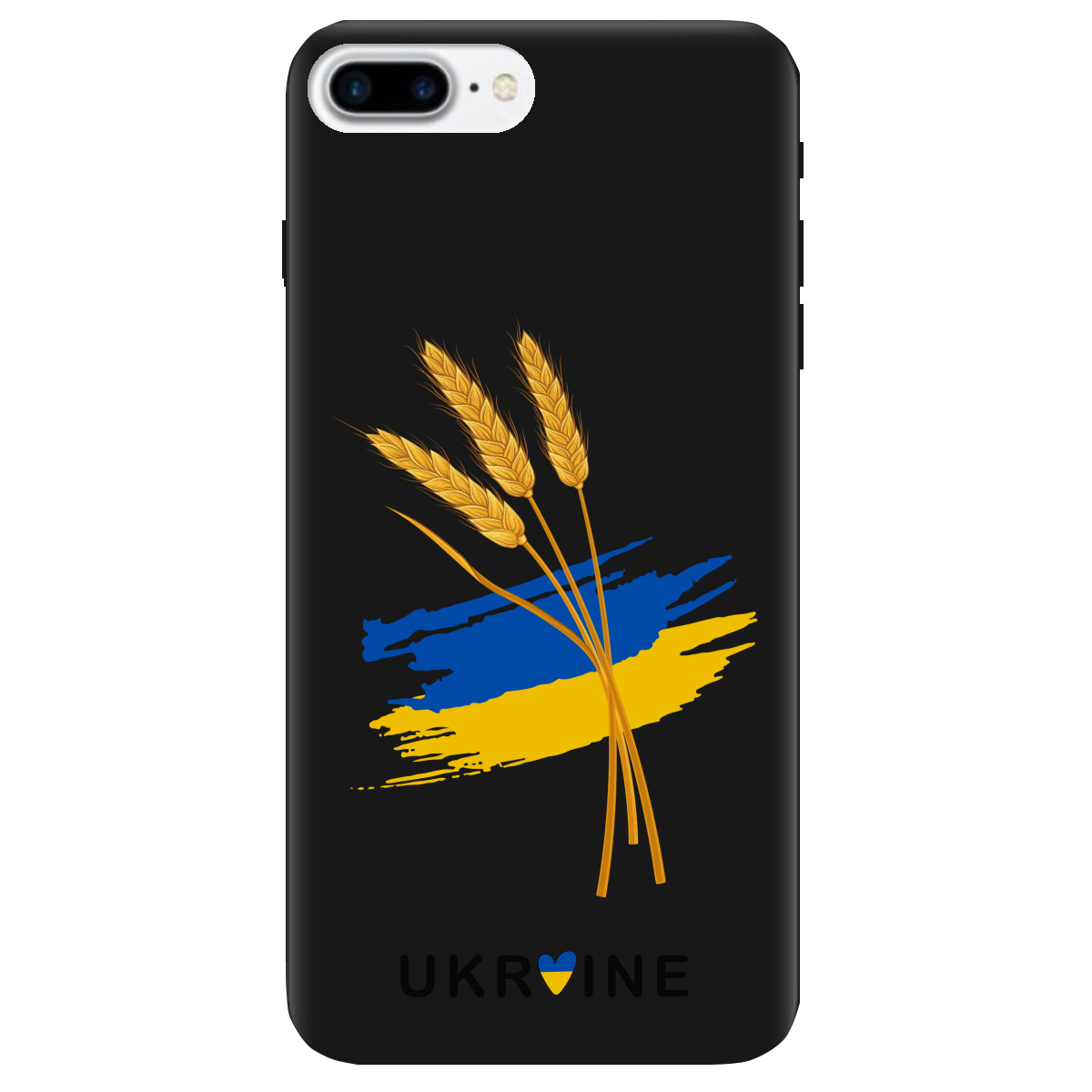 Чохол для Apple iPhone 7 Plus чорний матовий soft touch Spikelets - фото 1 - Чохли для телефонів