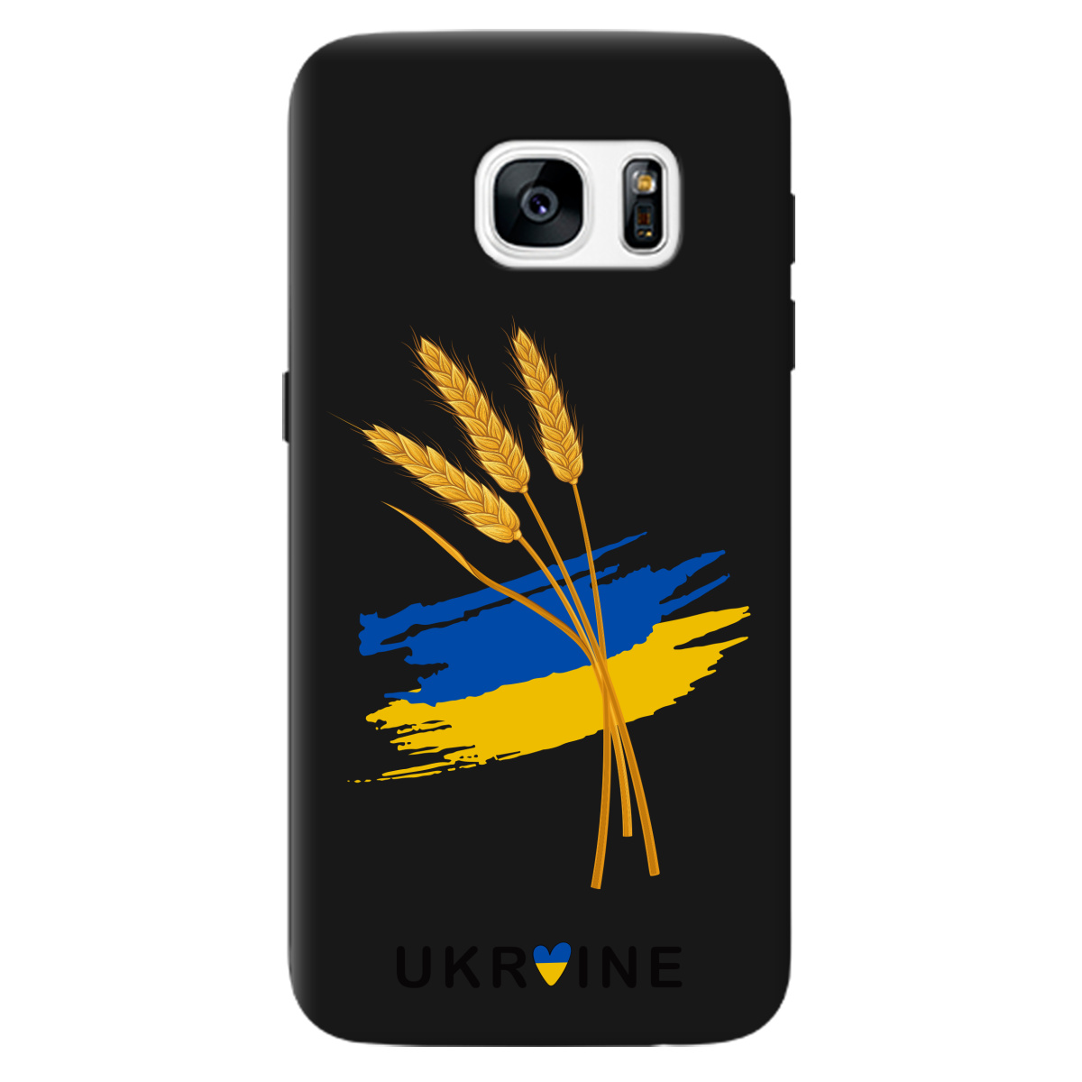 Чохол для Samsung Galaxy S7 чорний матовий soft touch Spikelets - фото 1 - Чохли для телефонів